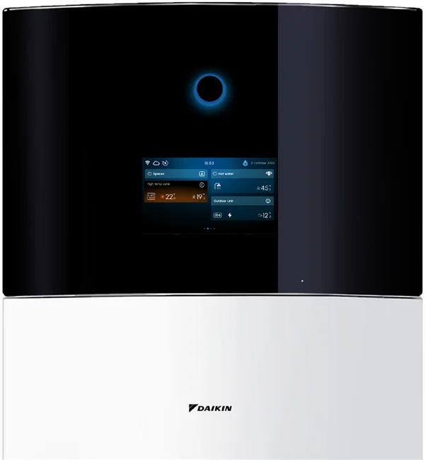 Daikin Altherma 4 H binnenunit met geïntegreerd boilervat en MMI4 touchscreen