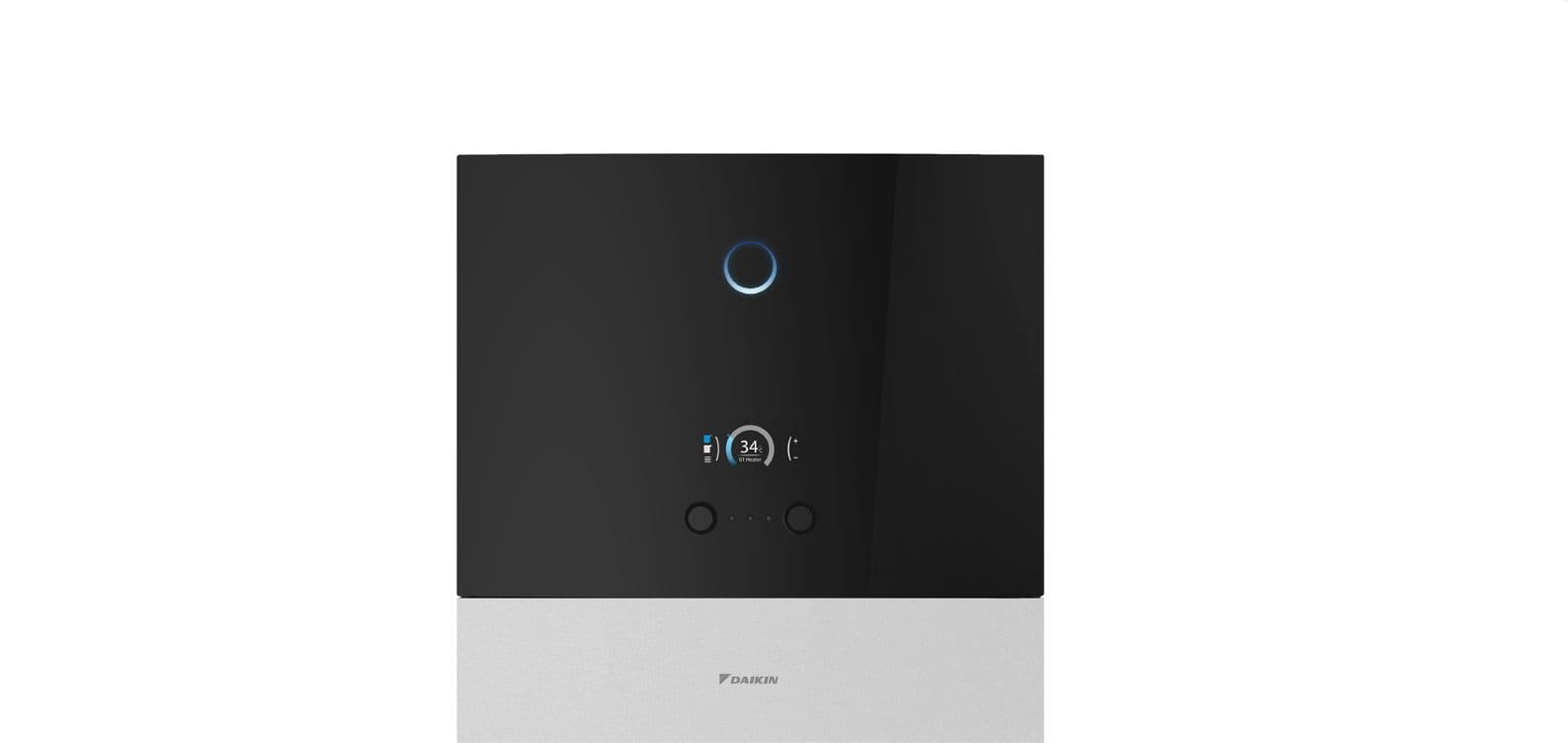 Daikin Altherma GEO MMI-regeling — kleurenscherm met knoppen + draaiknoppen, Daikin Eye status-indicator