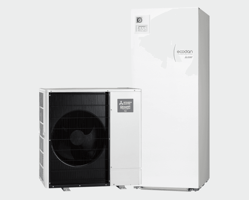 Mitsubishi Electric Ecodan buitenunits — Eco Inverter, Power Inverter en ZUBADAN platform